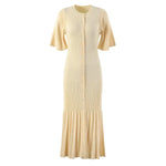MAAYAH Button-Down Knit Midi Dress